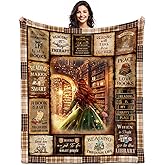 BDASWLY Book Lover Gifts for Women, Gifts for Book Lovers, Reading/Book Blanket 60"X50", Gifts for Readers, Book Club Gifts, Bookish Gifts for Women