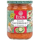 Eden Organic Sauerkraut, 18 oz Glass Jar, Kimchi, Fine Cut