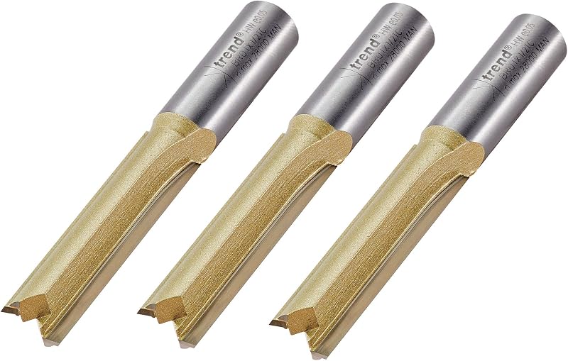 Trend Straight Two Flute Worktop Router Cutter 1/2 in Shank 12.7mm