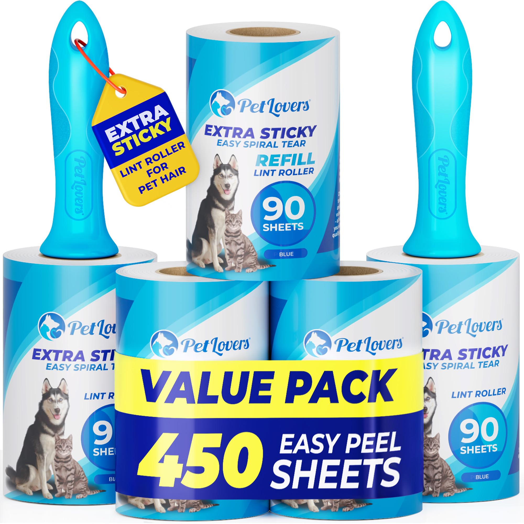 PetLovers Extra Sticky Lint Roller Mega Value Set