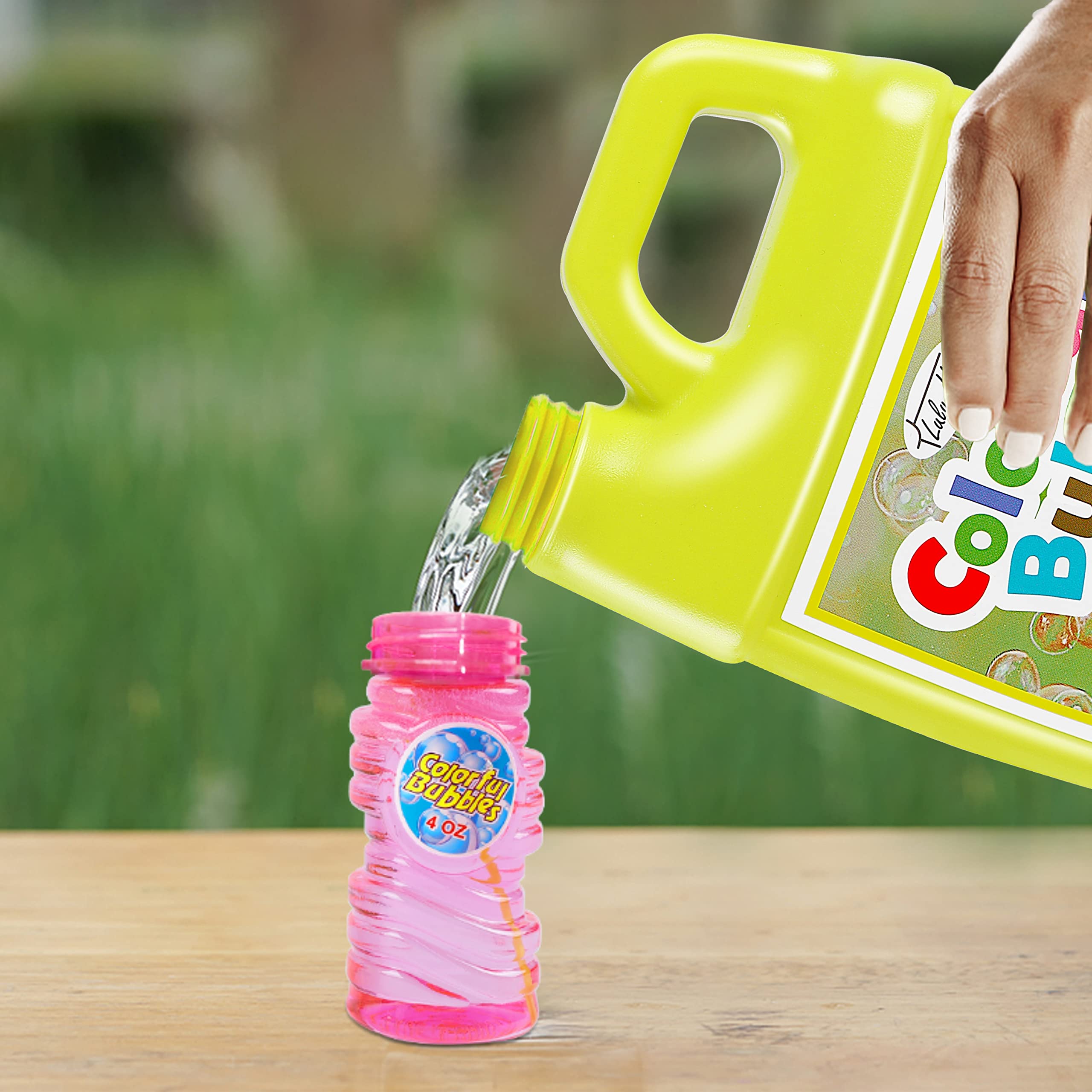 Lulu Home Concentrated Bubble Solution, 1 L/ 33.8 OZ Refill for Bubble Machines, Giant Wands, and Blowers - Up to 2.5 Gallons for Kids' Birthday Parties