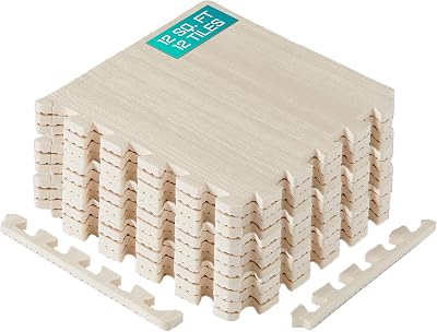 Yes4All EVA Interlocking Mats Puzzle Floor Tiles 12 Tiles 1.02 m²