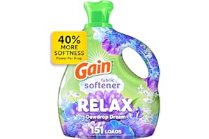 Gain Liquid Fabric Softener (Fabric Conditioner), Relax, 101 fl oz, 151 Loads