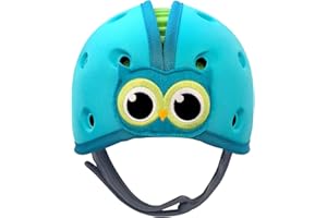 SafeheadBABY Award-Winning Infant Safety Helmet Baby Helmet for Crawling Walking Ultra-Lightweight Baby Head Protector Expandable and Breathable Toddler Head Protection Helmets - Owl Blue