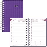 Brownline® 2025 DuraFlex Daily/Monthly Planner, Appointment Book, 12 Months, January to December, Twin-Wire Binding, 8" x 5",