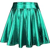 American Trends Womens Mini Skirt Pleated Flared Skater Skirt Metallic Skirt Athletic Tennis Skirt