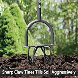 Jardineer Garden Twist Tiller Manual with Steel Shaft Anti-Slip Foot Plate view 3