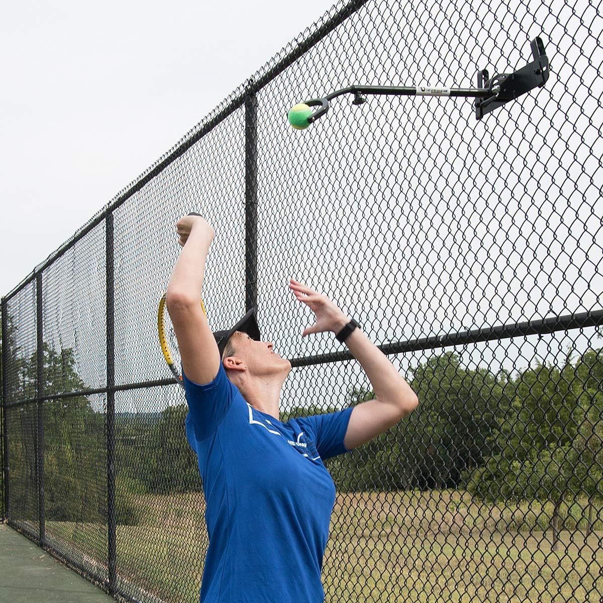 TopSpin Solution - Tennis Training Aid | Practice Nearly All Shots in Tennis Anywhere | Attaches Indoors & Outdoors | All Ages and Skill Levels | Players and Coaches : Sports & Outdoors