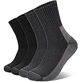 2-6 Pairs Merino Wool Warm Socks for Women, Hiking Cozy Thermal Crew Boot Socks for Winter And Christmas Gifts