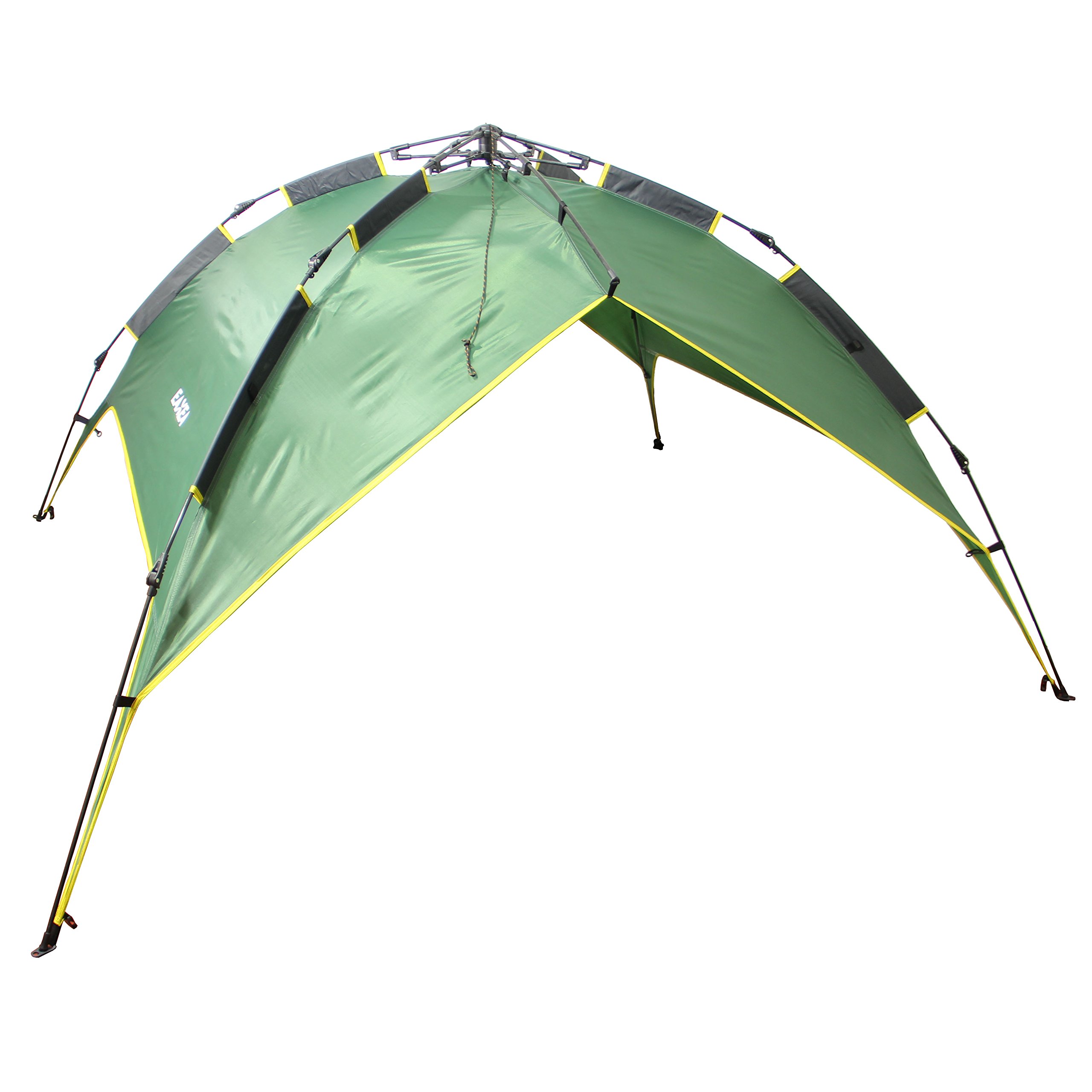 EAXEA 4 Person Popup Tent for Camping,3 Season Waterproof Lightspeed Outdoor Tent Green
