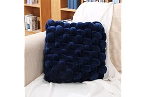Awcvire Knot Throw Pillow Home Decoration Cushion, Home Office Sofa Room Decor Yard for Boys Girls, Multicolor Selection Square Decorative Plush Cushion (L-4.7"×15.7"×17.7", Navy Blue)