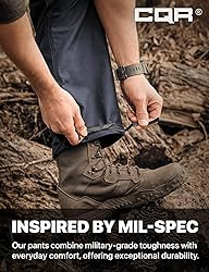 CQR Men's Military Cargo Pants, Water Resistant