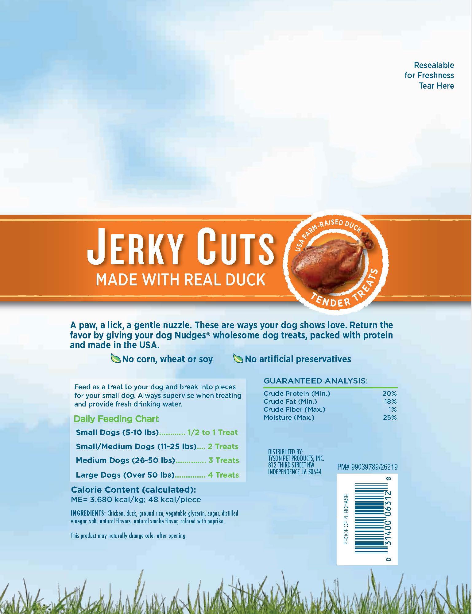 Nudges Premium Jerky Cuts Dog Treats, Roasted Duck, 18 Ounce eBay