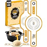 CRUSTLOVE 2 PCS Bread Sling Dutch Oven Silicone, Non-Stick Sourdough Sling & Baking Mat, Reusable & Easy to Clean – Heat Resistant to 480°F – Silicone Sourdough Sling for Artisan Bread Baking Supplies