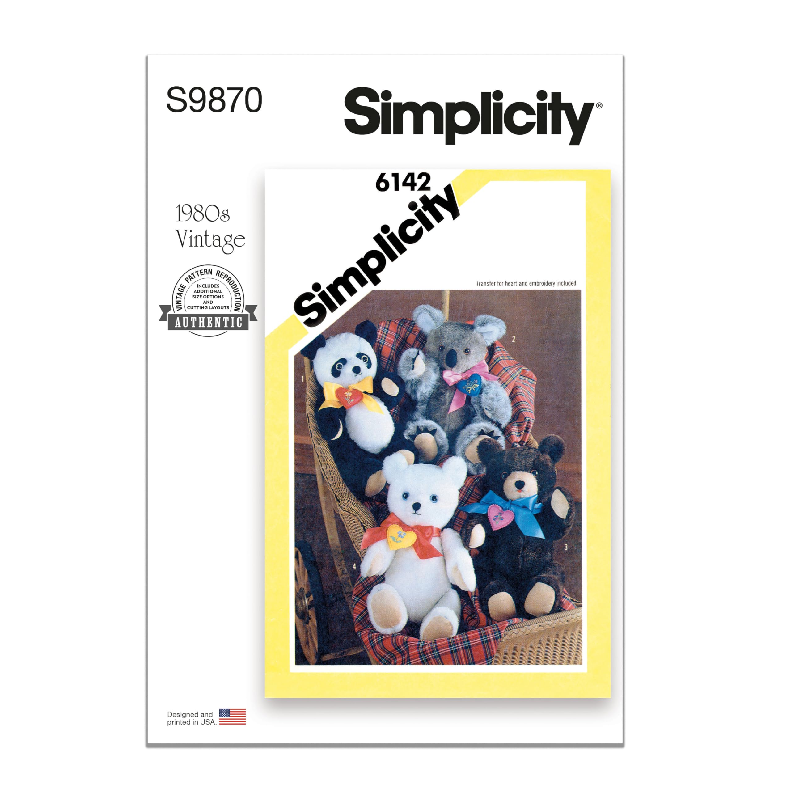 SIMPLICITY SS9870OS Plush Bears OS (ONE Size)
