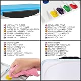 Belle Vous 18 Well Folding Paint Palette - Blue Travel Artist Tray view 4