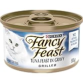 Fancy Feast Grilled Wet Cat Food, Tuna Feast - 85 g Can (24 Pack)