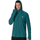 Roadbox Mens UPF 50+ Fishing Shirt, Long Sleeve UV Sun Protection Hoodies, Quick Dry Rash Guard for Hiking Outdoor Working