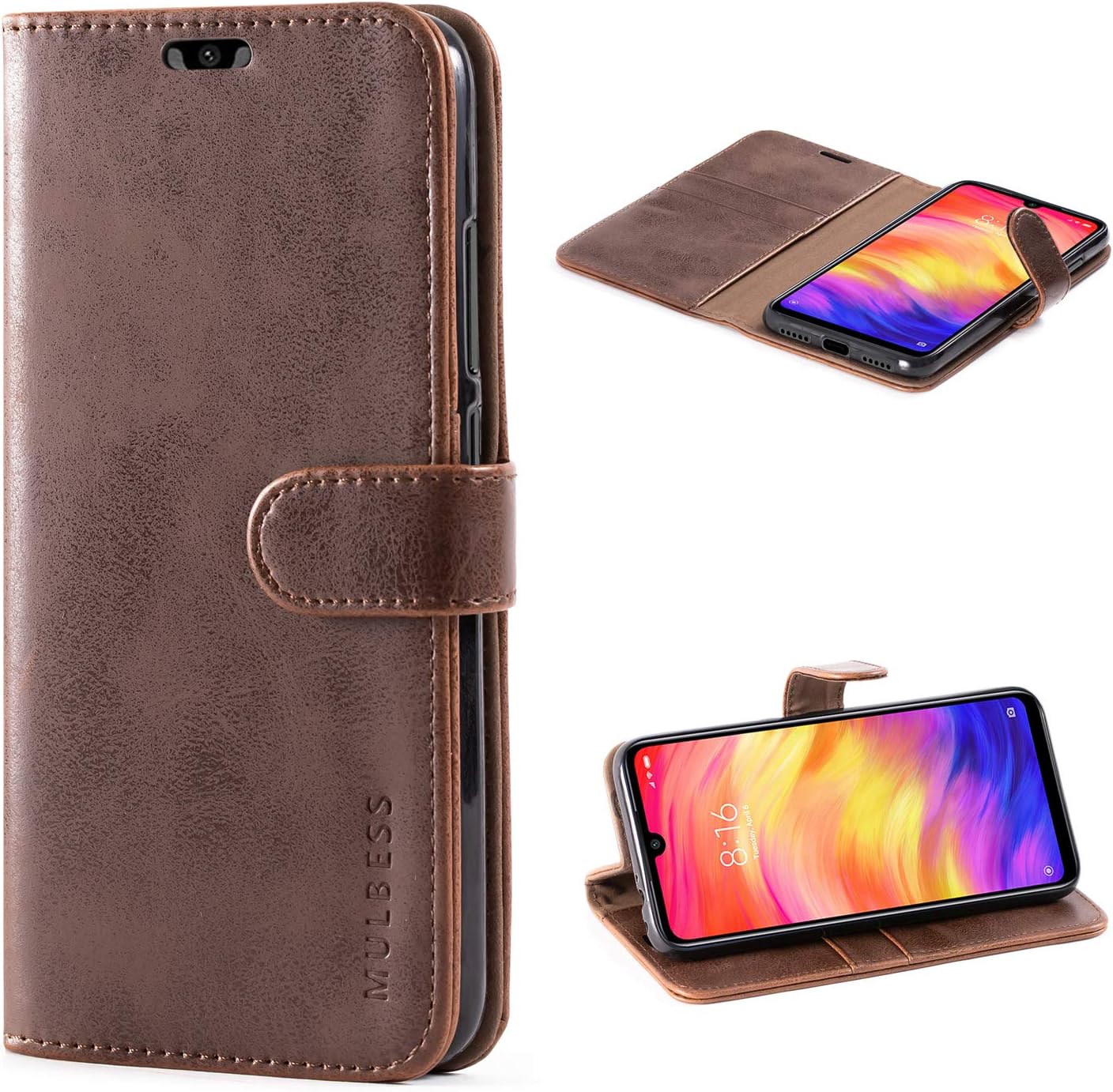 Mulbess Leder-Klapphülle Mit Kartenfach Für Xiaomi Redmi Note 9 Pro/9S – Mint Blau, Magnetverschluss & Ständerfunktion