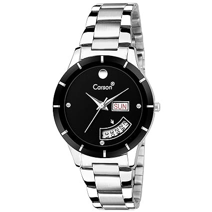 Day and Date Display Analogue Black Dial Women's Wrist Watch