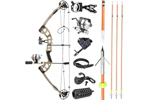 LIMAITY Bowfishing Compound Bow Kit with Bowfishing Reel, Bow Fishing Arrows,30-55Lbs,Left/Right Hand Bow for Adult/Youth Fishing Hunting