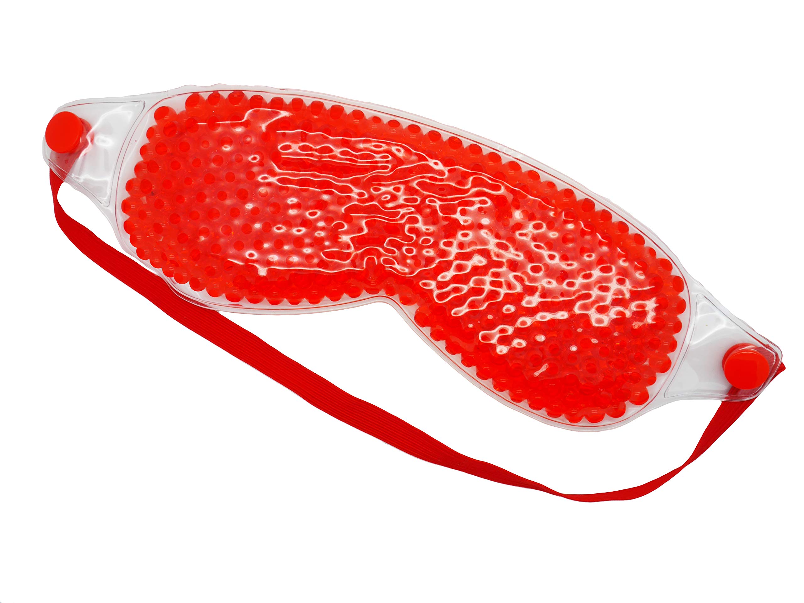 Go Opticians 2in1 Hydrogel Eye Mask Bead Hot Compress Cold Pack Therapy for Relaxation Stress Relief, Puffy Eyes, Tiredness, Blepharitis, Dry Eye, Headache & More (Red x 1)