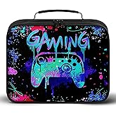 Gamer Lunch Box for Boys, Insulated Reusable Video Game Lunch Bag Portable Waterproof Leakproof Gaming Lunch Tote Bag Game boy Lunch Box for School Picnic Travel Back to School Gifts