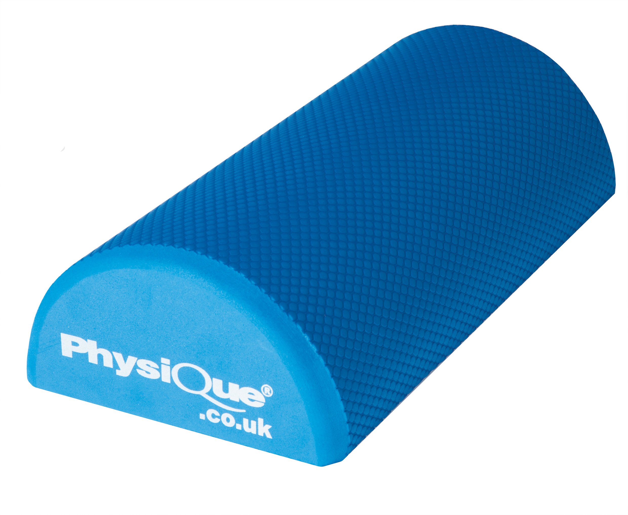 Physique Pro Foam Roller Blue Half Round (30cm x 15cm x 7.5cm) - Back, Leg and Body Deep Tissue Muscle Massage - Gym and Exercise Roller for Trigger Point Self Massage and Muscle Tension Relief