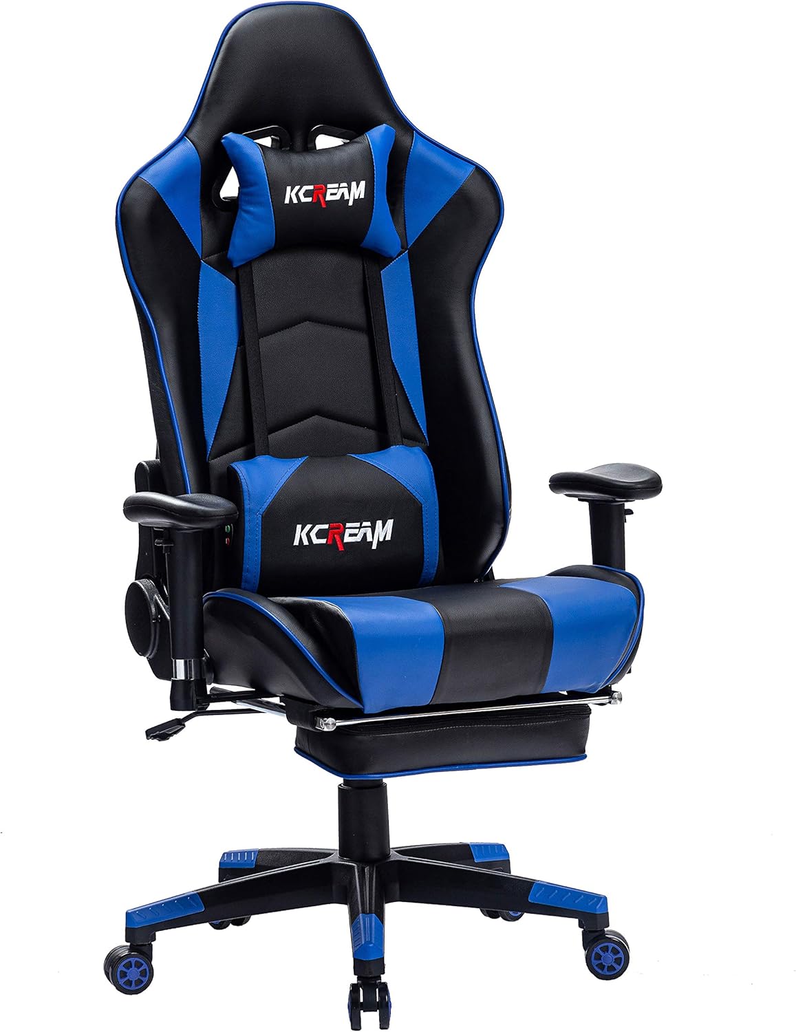 KCREAM Gaming Chair with Footrest High Back Premium PVC Leather