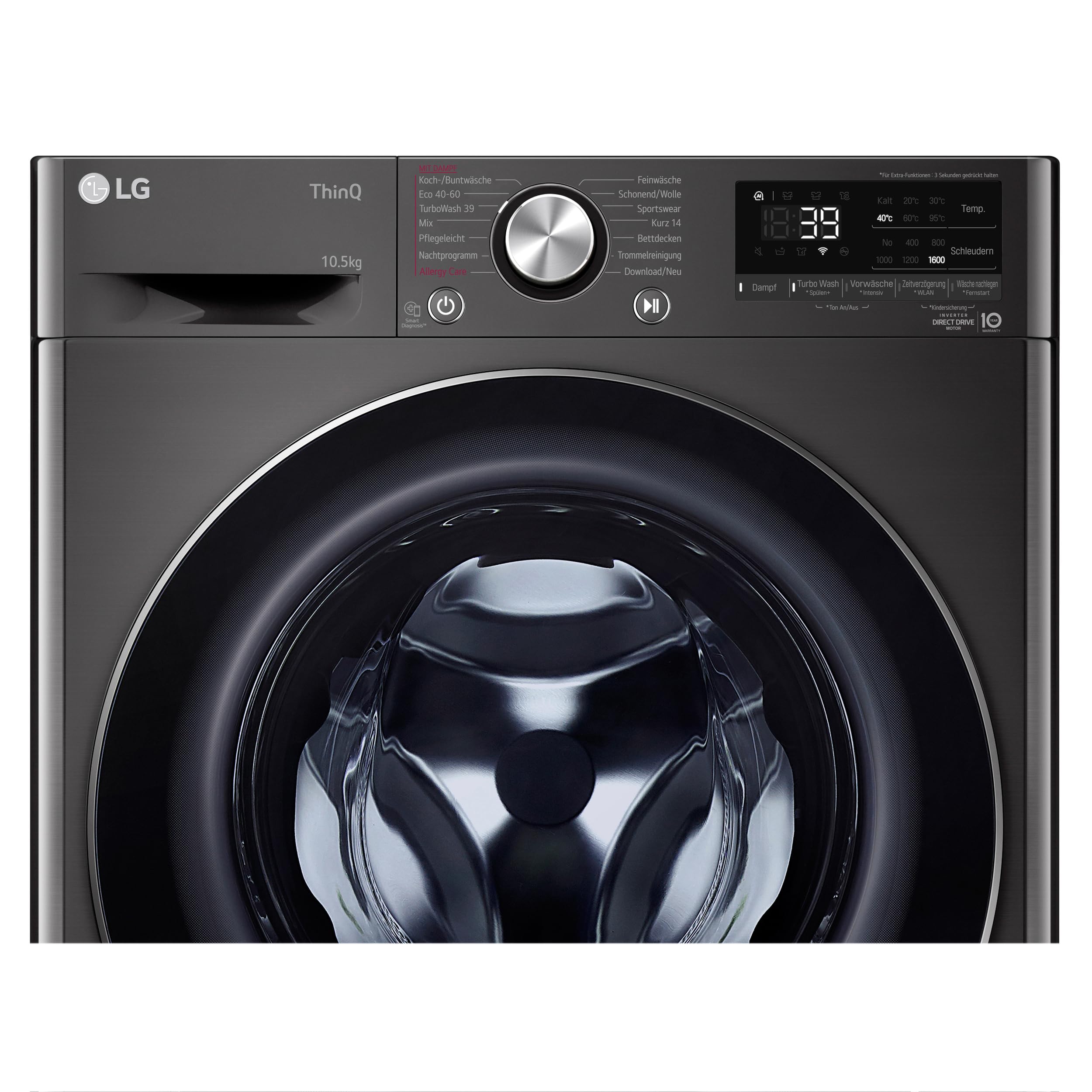 LG Electronics F6WV710P2S Waschmaschine EEK A Frontlader 10,5 kg 1600 Umin Dampf Inverter Direktantrieb 2