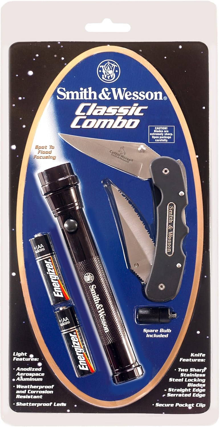 SMITH & WESSON Classic Knife/Light Combo (Double Blade