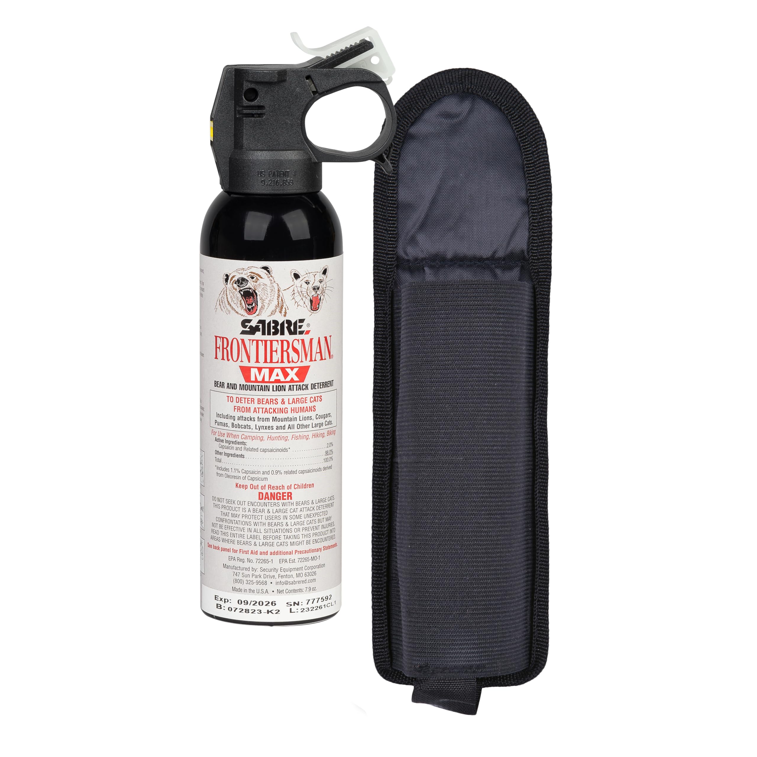 SABRE Frontiersman MAX 7.9 fl oz. Bear & Mountain