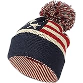 WITHMOONS Knit US Canada Flag Union Jack Pom Beanie Hat JZP0027