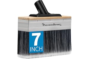 Precision Defined Deck Stain Brush, Large 7-Inch, Deck Brush for Paints, Heavy Duty Professional Stain Brush Set, Double Wall