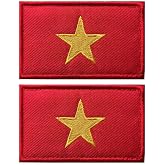 stidsds 2 Pack Vietnam Flag Patch Vietnam Flags Embroidered Patches Vietnam Flags Military Tactical Patch for Clothes Hat Backpacks Pride Decorations