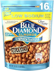 Blue Diamond Almonds, Low Sodium Lightly Salted, 16 Ounce