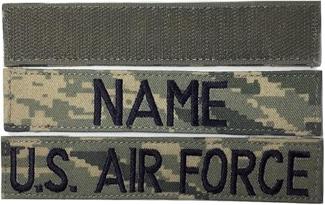 Amazon Com 2 Piecee Abu Name Tape Us Air Force Usaf Tape With Fastener 1 X 5 Length Clothing