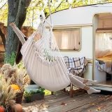 Ohuhu XL Swing Chair with Hardware Kit Beige 150kg Capacity view 6