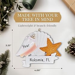 Personalized Seashell Ornament 2025 | Free 24h