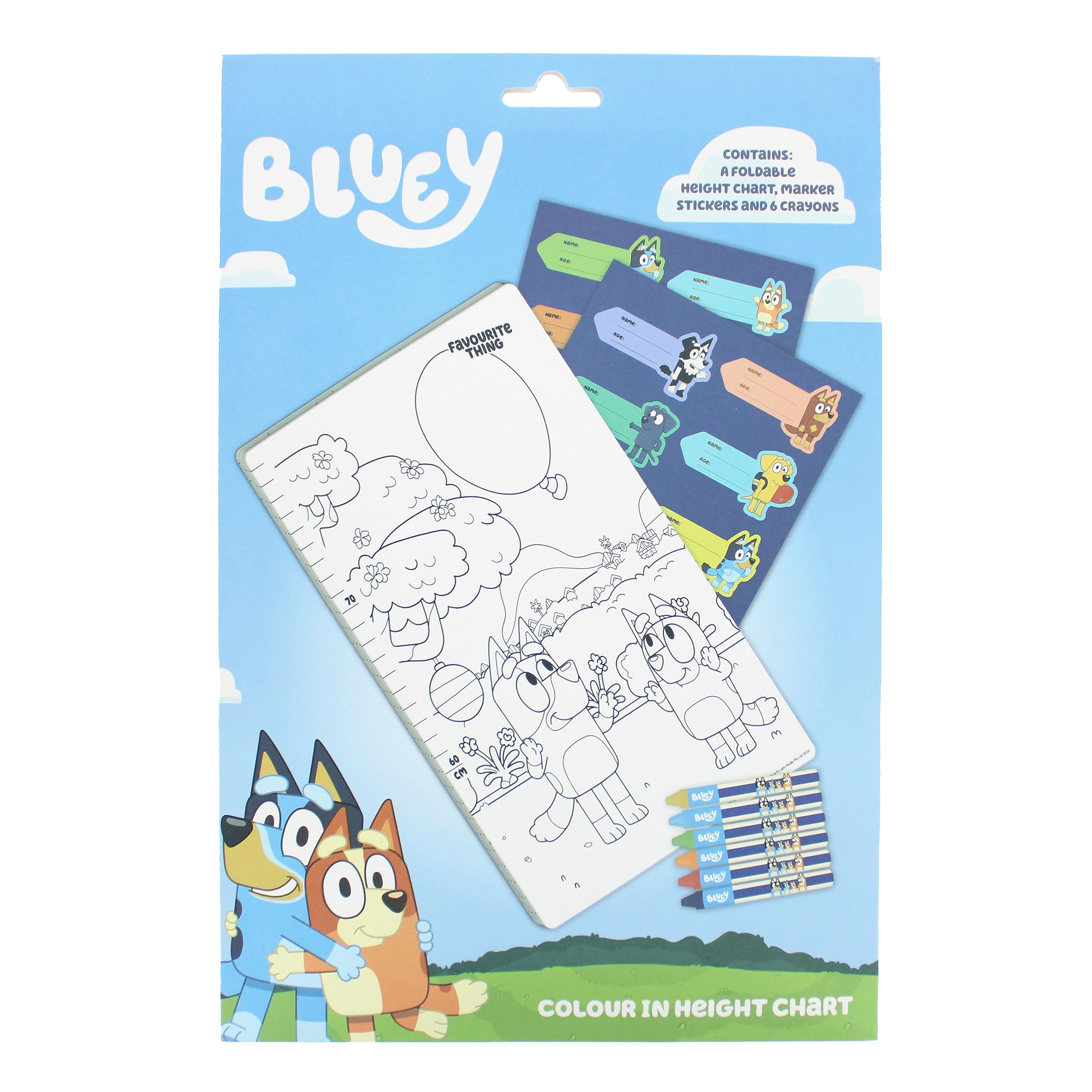 Bluey Height Chart | Kids Wall Growth Chart | Bedroom & Nursery Decor | Bluey Gifts & Toys