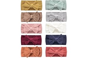 Niceye Baby Girls Headbands with Bows Handmade Hair Accessories Stretchy Hairbands for Newborn Infant Toddler