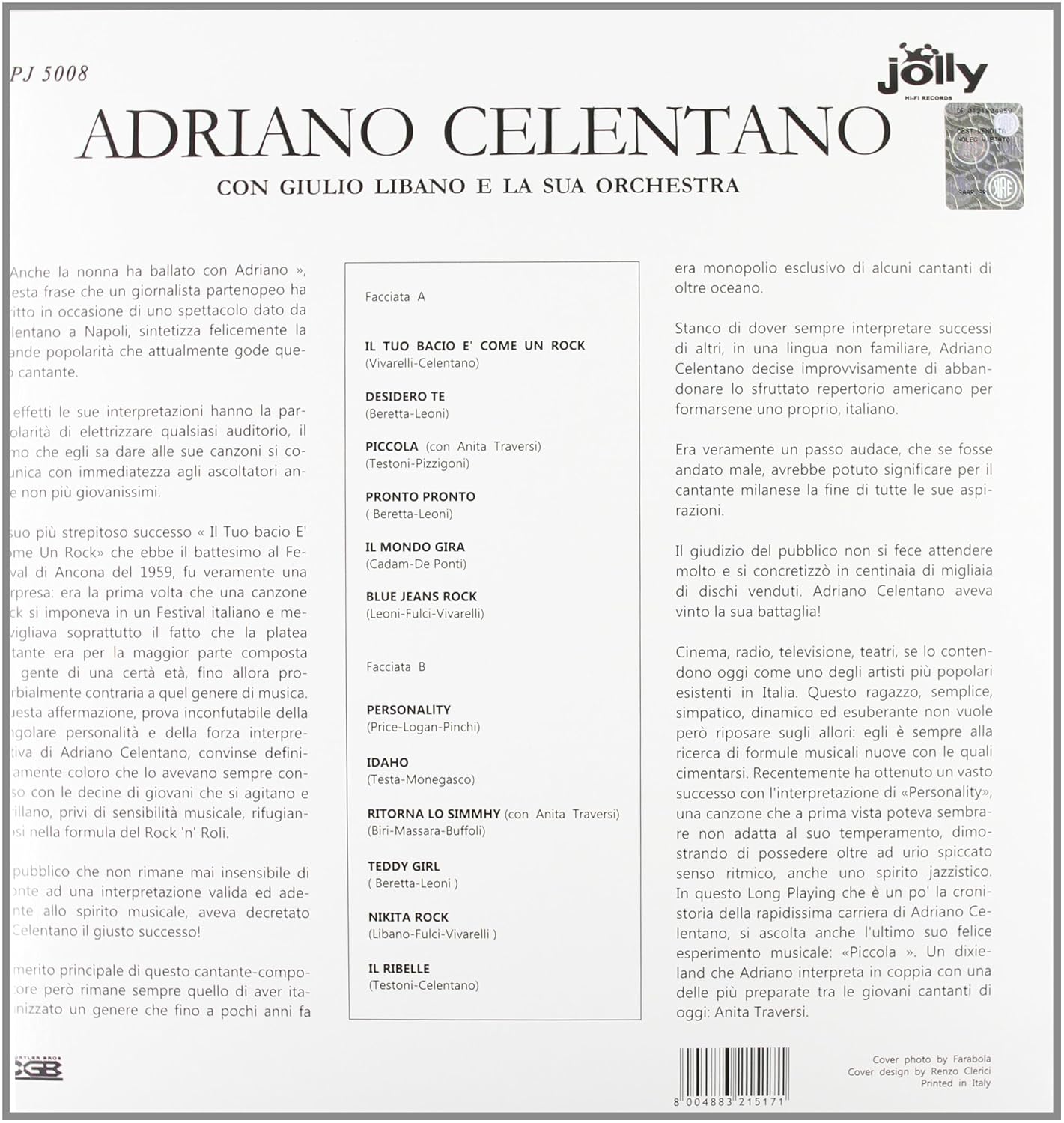Celentano Adriano Glibano Iulio His Orchestra Con Giulio Libano E La Sua Orchestra Amazon Com Music