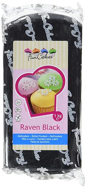 Funcakes Pasta Di Zucchero Nera 1000 Gr