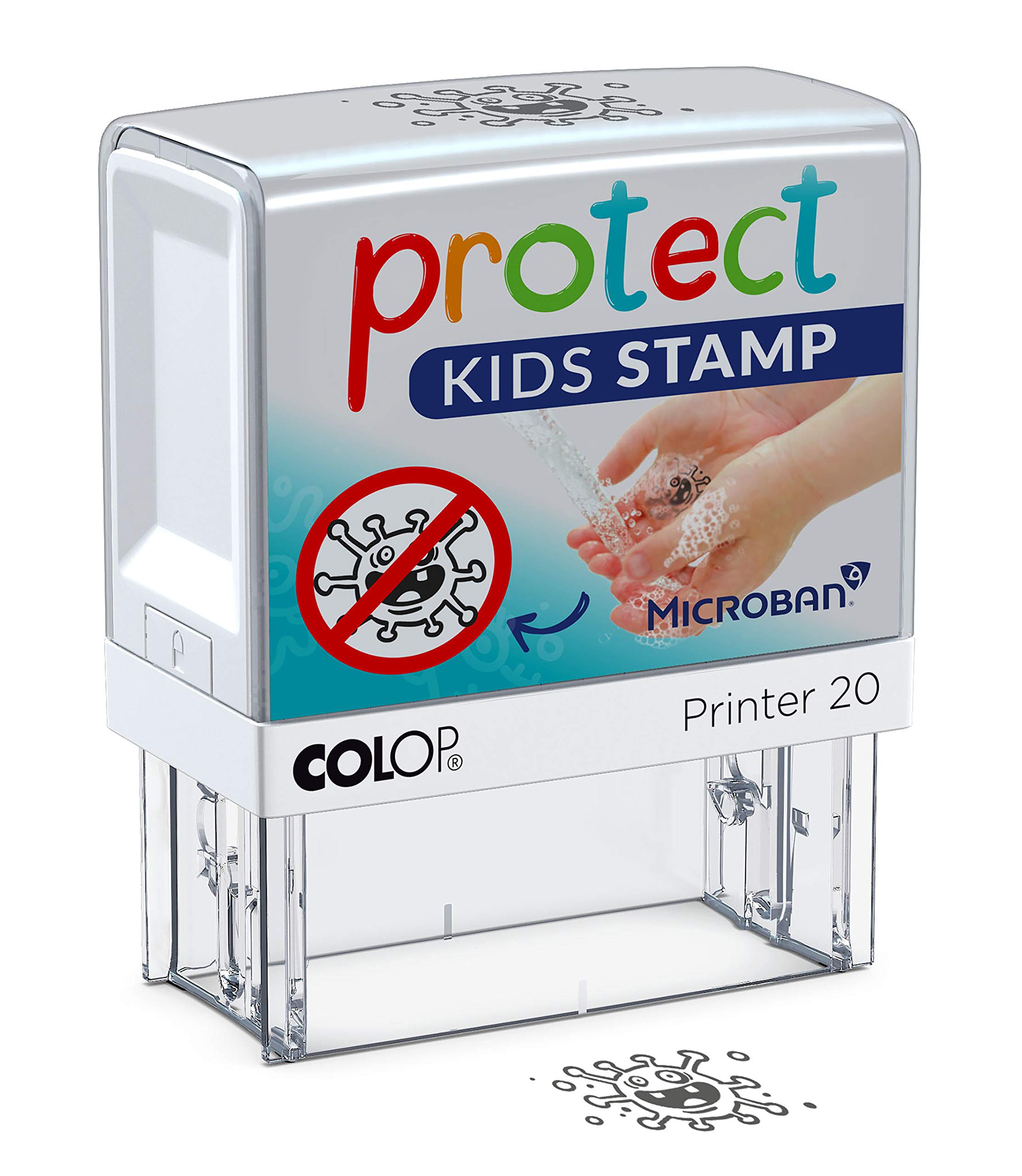 COLOP 155258 Protect Kids Stamp – A Motivation for Children to Wash Hands – French Version