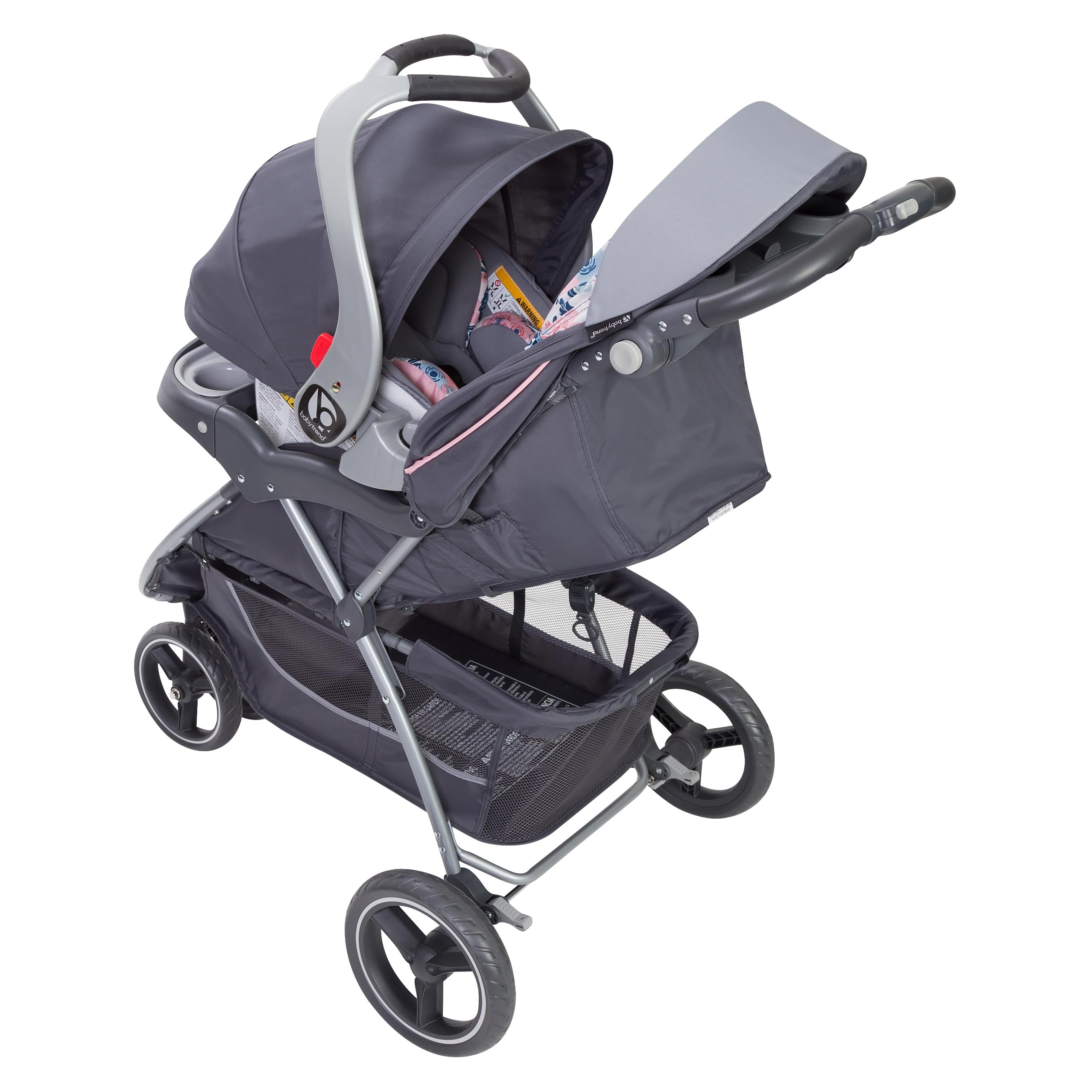 Baby Trend Skyview Plus Travel System, Bluebell + 2nd Secure 35 Infant Car Seat Base
