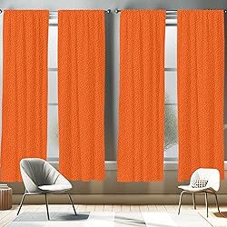Ambesonne Burnt Orange Window Curtains Pack of