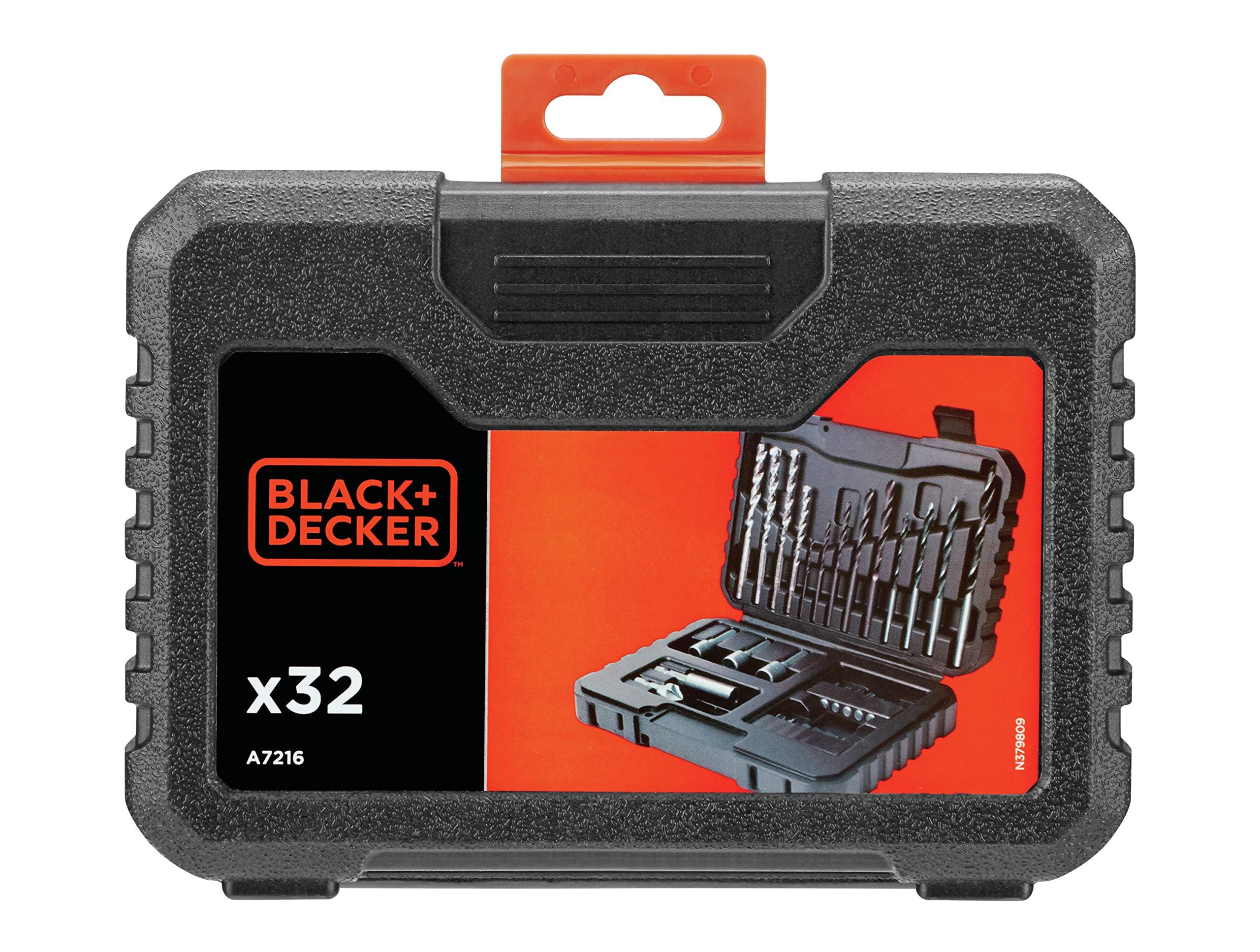Black+Decker Bit- und Bohrer-Set (Zubehör-Set für alle Elektrowerkzeuge, magnetischer Universalhalter, mit stabiler Kassette, 32 teilig) A7216 3