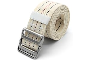 LiftAid Transfer and Gait Belt 60 Inch with Metal Buckle and Loop - Walking, Standing and Transfer Assist Aid for Seniors, Elderly Patients, Caregiver, Nurse, Therapist (Beige)