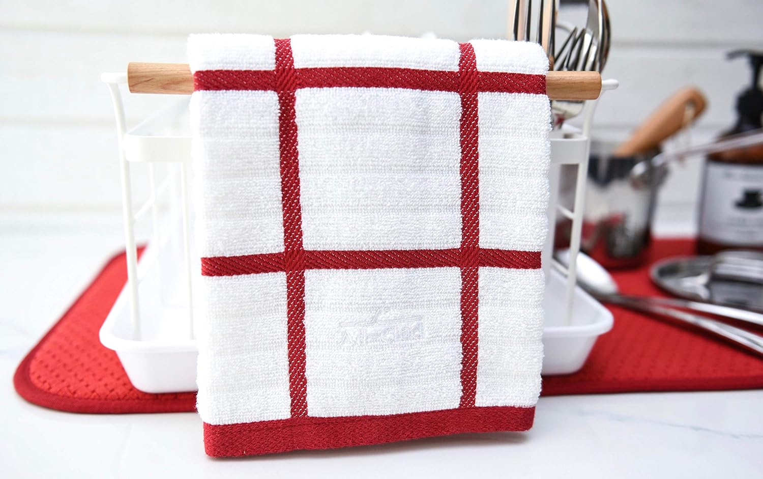 Almond AllClad Textiles 100Percent Combed Terry Loop Cotton Kitchen