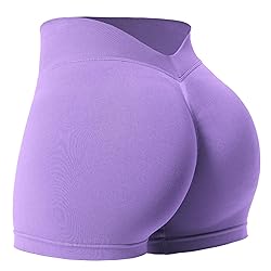 YEOREO Workout Scrunch Shorts Women V Back Gym Butt